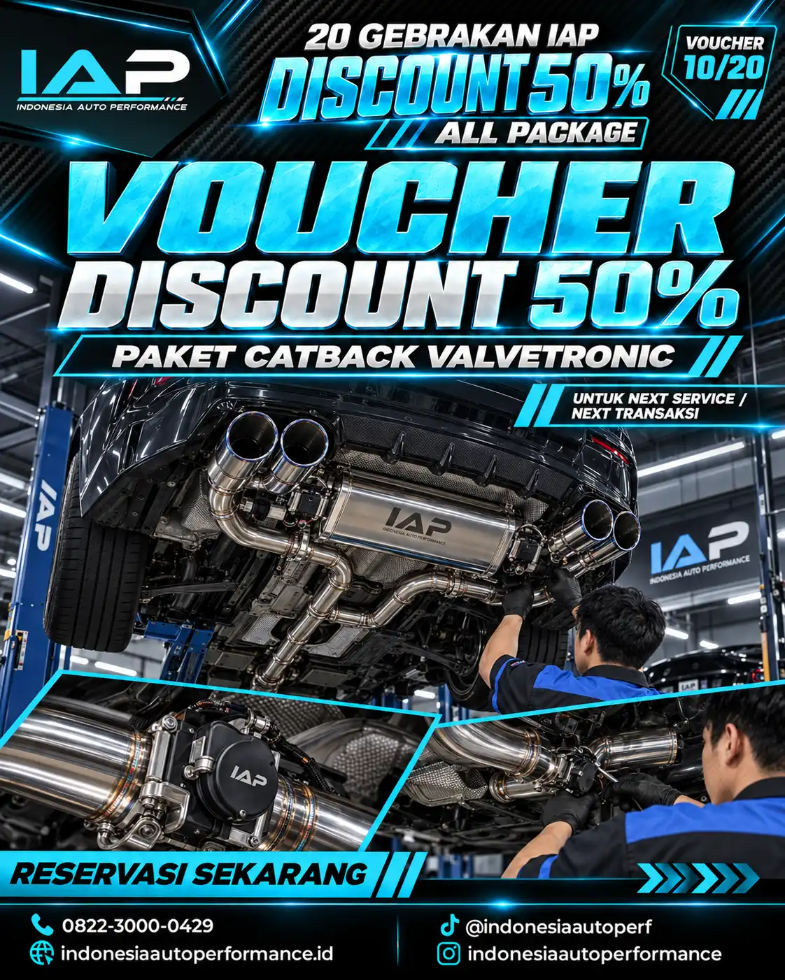 VOUCHER DISCOUNT 50% PAKET CATBACK VALVETRONIC