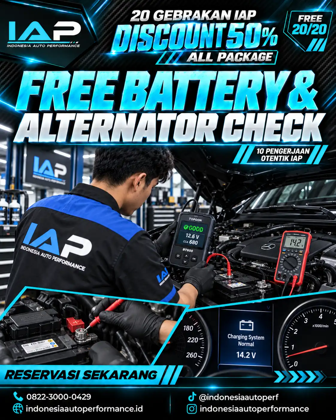 FREE BATTERY & ALTERNATOR CHECK