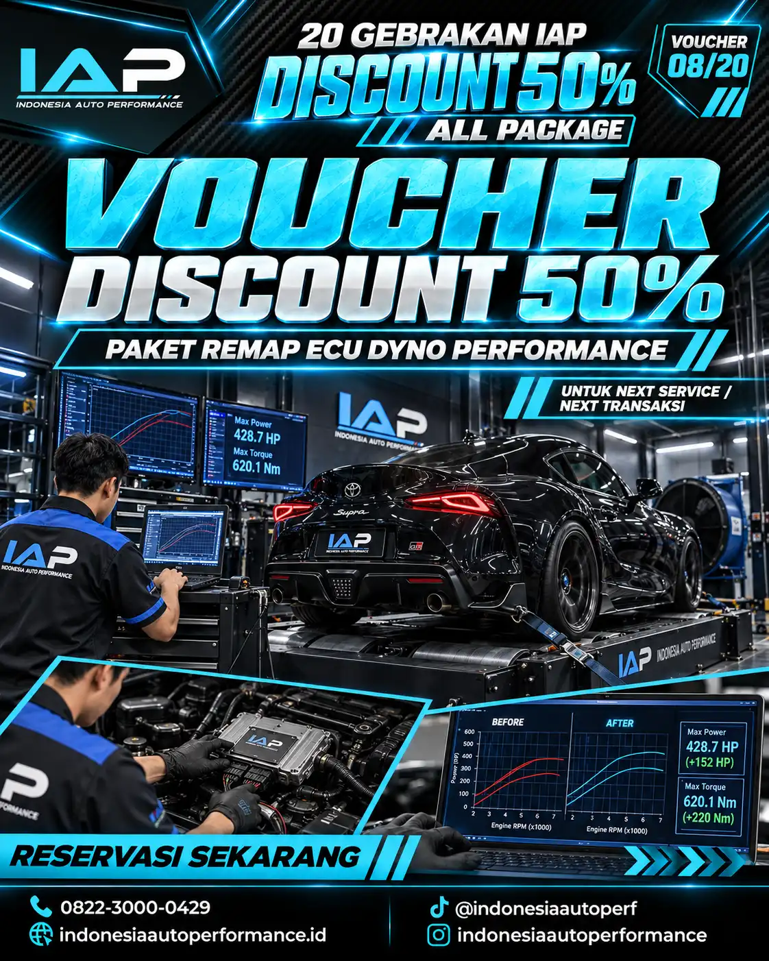 VOUCHER DISCOUNT 50% PAKET REMAP ECU DYNO PERFORMANCE