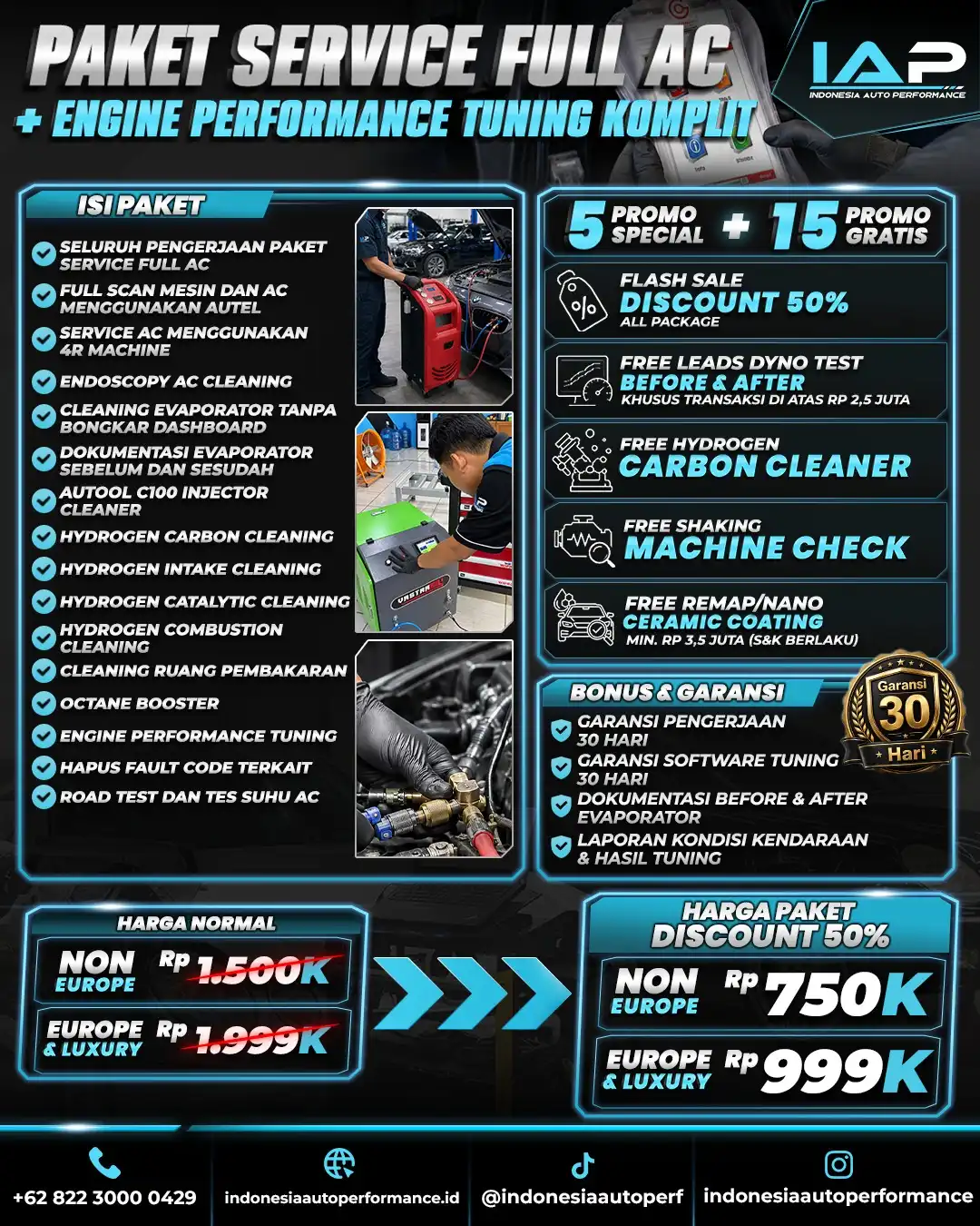 PAKET SERVICE FULL AC + TUNING DIMSPORT KOMPLIT